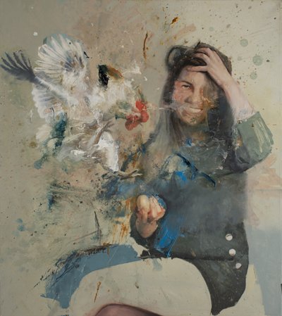 Mädchen mit Ei in der Hand von Nicola Pucci