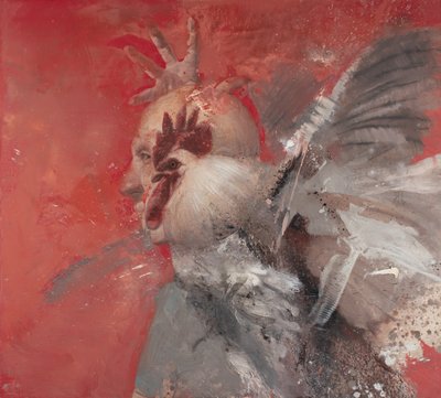Mann mit Hahn II von Nicola Pucci