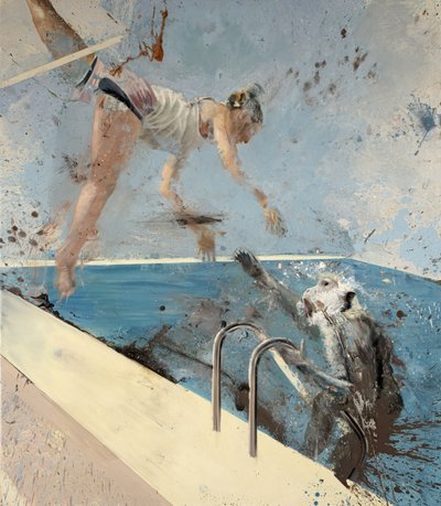 Affe mit Trapezkünstler, 2021 von Nicola Pucci