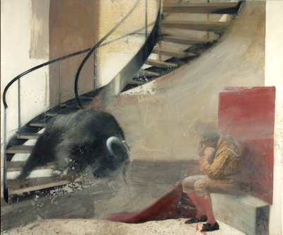 Stufenbulle mit Stierkämpfer I von Nicola Pucci