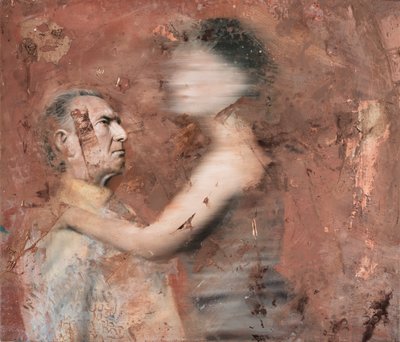Frau bewegt sich mit Mann, 2019 von Nicola Pucci