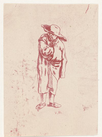 Mann mit Arm in seiner Jacke von Nicolaas Gerhard van Huffel