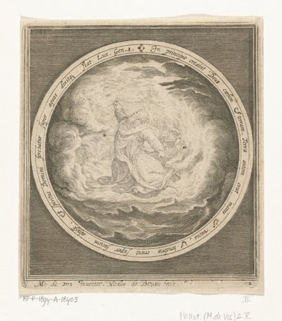 Erster Tag der Schöpfung: Gott erschafft Himmel und Erde von Nicolaes de Bruyn