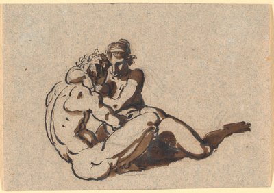 Ein Mann und eine Frau, die sich umarmen von Nicolai Abildgaard