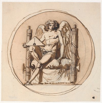 Allegorie auf die Gerechtigkeit. Studie für ein Relief am Freiheitsdenkmal von Nicolai Abildgaard