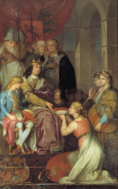 Christian I. verkündet Holstein zum Herzogtum im Jahr 1474 von Nicolai Abildgaard