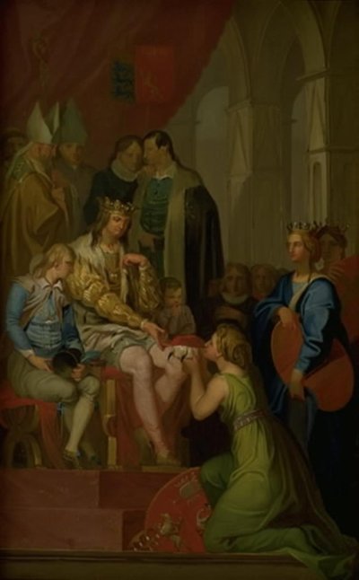 Christian I. erhebt die Provinz Holstein zum Herzogtum im Jahr 1460 von Nicolai Abildgaard