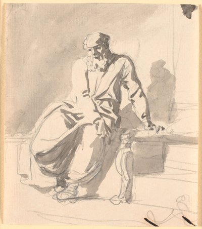 Sitzende antike Männerfigur, vermutlich Anacreon von Nicolai Abildgaard