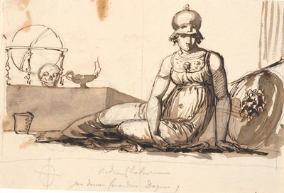 Liegende Athene. Allegorie auf die Wissenschaften von Nicolai Abildgaard