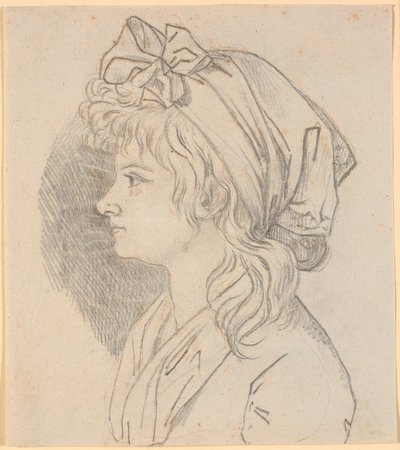 Profilporträt der zweiten Frau des Malers Juliane Marie Abildgaard, geb. Ottesen. Vorarbeit zum Porträt im Frederiksborgmuseum von Nicolai Abildgaard