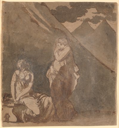 Szene aus Voltaires "Le triumvirat", vermutlich 1. Akt, 1. Szene von Nicolai Abildgaard