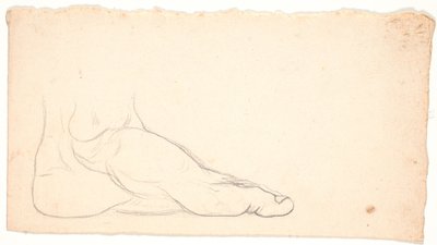Skizze eines Fußes von der Seite gesehen. Ferse links. von Nicolai Abildgaard
