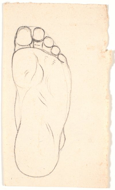 Studie eines Fußes von unten gesehen. Die Ferse rechts. von Nicolai Abildgaard