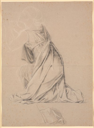 Studie zur knienden Figur, die Holstein auf dem Christian I-Bild in Christiansborg symbolisiert von Nicolai Abildgaard