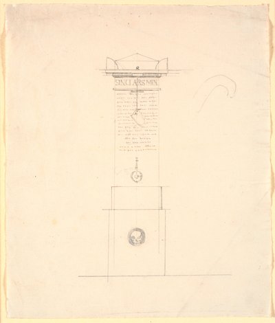 Entwurf für ein Denkmal für Sinclar (Sinclair) von Nicolai Abildgaard