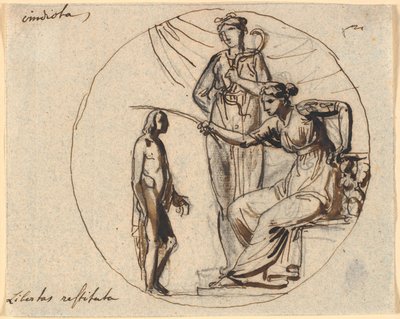 Entwurf für drei Figuren für das Befreiungsrelief am Freiheitsdenkmal von Nicolai Abildgaard