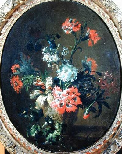 Blumen in einer Steinvase von Nicolas (attr.to) Baudesson