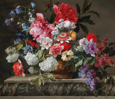 Stillleben mit Rosen, Tulpen, Anemonen und Flieder, zweite Hälfte des 17. Jahrhunderts. von Nicolas Baudesson
