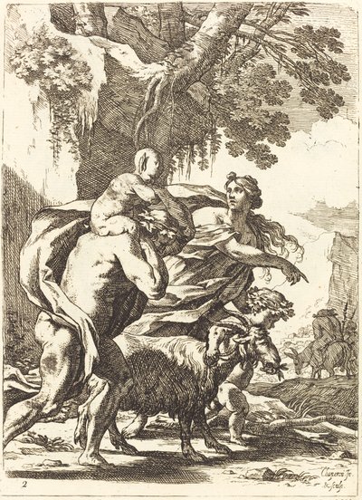 Faun und Bacchantin mit einem Kind von Nicolas Chapron