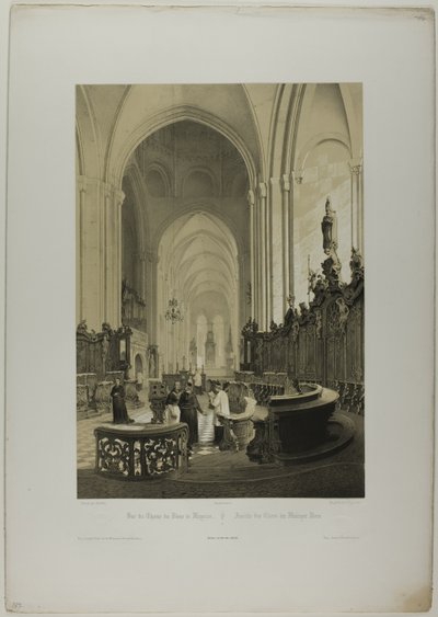 Ansicht des Chors des Mainzer Doms, Platte vier aus Allemande von Nicolas Chapuy