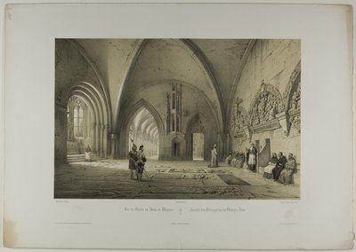 Ansicht des Kreuzgangs der Kathedrale von Mainz, Platte zwei aus Allemande von Nicolas Chapuy