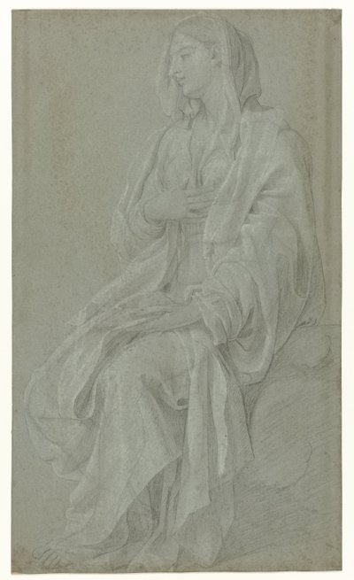 Sitzende Madonna von Nicolas Colombel