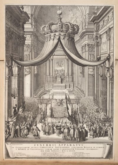 Begräbnis von Christina, Königin von Schweden von Nicolas Dorigny
