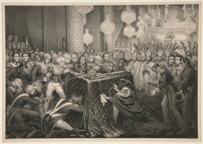 Die sterblichen Überreste Kaiser Napoleons im Invalidendom von Nicolas Eustache Maurin
