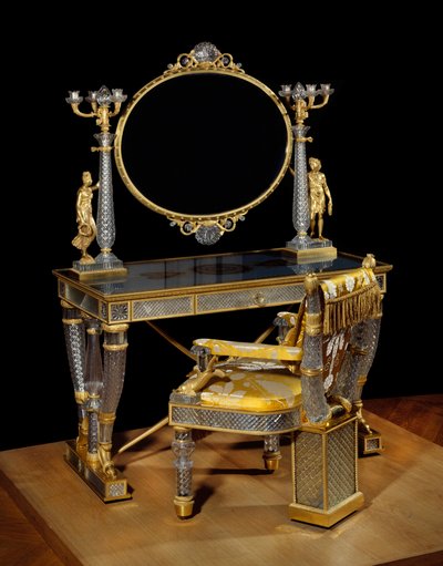 Tisch und Toilettenstuhl der Herzogin von Berry (Marie Caroline Ferdinande Louise de Bourbon, Prinzessin der Zwei Sizilien) von Nicolas Henri Jacob