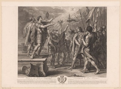 Das Zeichen des Kreuzes erscheint am Himmel vor Kaiser Konstantin von Nicolas Henri Tardieu