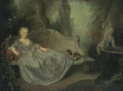 Porträt einer Dame in einem Garten, 1730 von Nicolas Lancret
