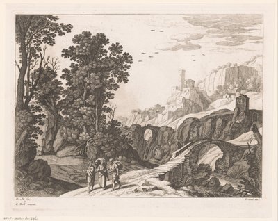 Landschaft mit Emmausjüngern von Nicolas Perelle