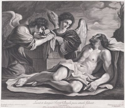 Engel trauern über den toten Christus, ca. 1690-1720 von Nicolas Pitau