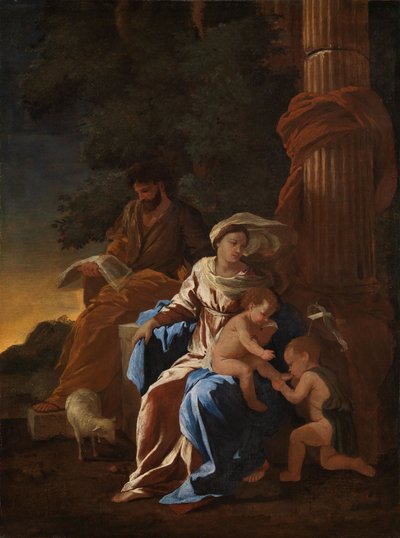Die Heilige Familie mit dem Johannesknaben von Nicolas Poussin