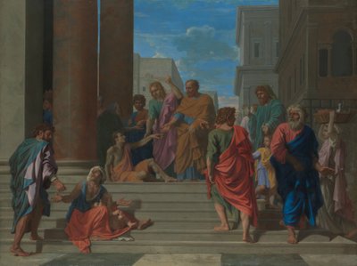 Heilige Peter und Johannes heilen den Lahmen, 1655 von Nicolas Poussin