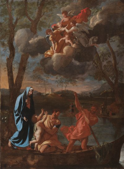 Die Rückkehr der Heiligen Familie nach Nazareth, um 1627 von Nicolas Poussin