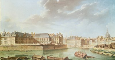 Die Île Saint-Louis und das Hotel de Bretonvilliers im Jahr 1757 von Nicolas Raguenet