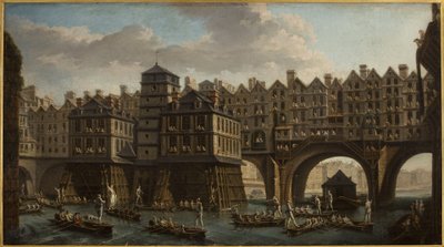 Das Joust der Seeleute, zwischen Pont Notre-Dame und Pont au Change von Nicolas Raguenet