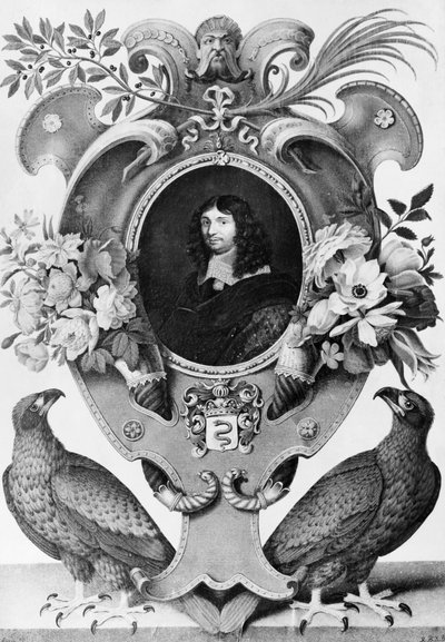 Porträt von Jean-Baptiste Colbert (1619-1683), französischer Staatsmann, Gravur von Nicolas Robert (1614-1685) von Nicolas Robert