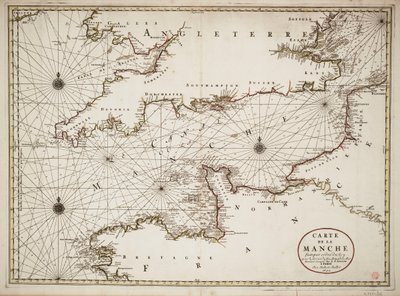 Karte des Ärmelkanals und der Atlantikküsten von Südengland und Nordfrankreich von Nicolas Sanson D