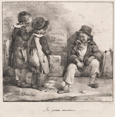 Skizzenbuch für kleine Kinder: Die jungen Amateure, 1822 von Nicolas Toussaint Charlet