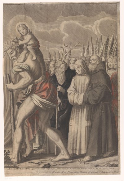 Triumphzug Christi mit Figuren aus dem Alten und Neuen Testament von Nicolas de Larmessin (I)