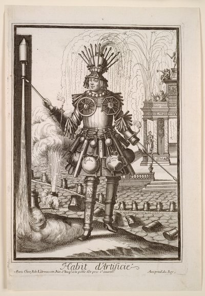 Fantasiekostüme: Kostüm des Feuerwerksmachers, ca. 1690 von Nicolas de Larmessin II
