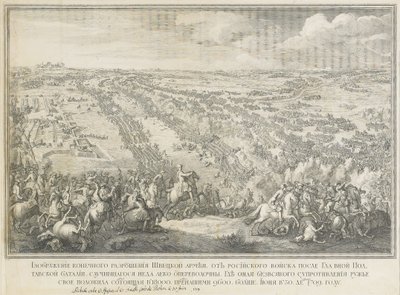 Die Schlacht von Poltawa am 27. Juni 1709 von Nicolas de Larmessin II