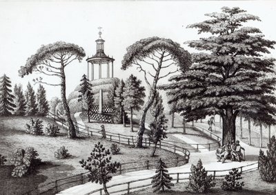 Das Labyrinth aus dem Jardin des Plantes, Paris, graviert von Francois Aubertin (1773-1821) von Nicolas the Younger Huet