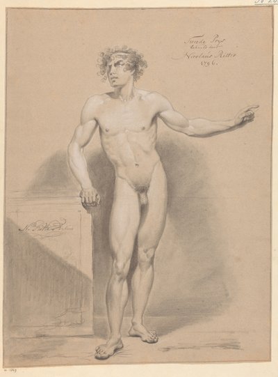 Stehender männlicher Akt, von vorne gesehen (2. Preis 1796) von Nicolaus Ritter jr.