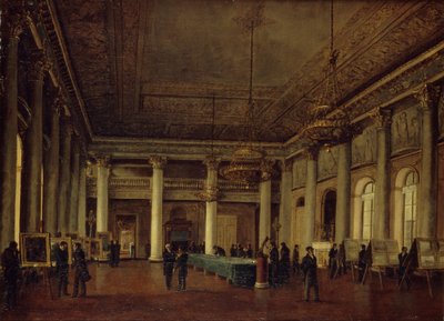 Innenansicht des Hauses von Dmitry Naryshkin während einer Sitzung der Gesellschaft zur Förderung der Künste, 1825 von Nikanor Grigoryevich Chernetsov