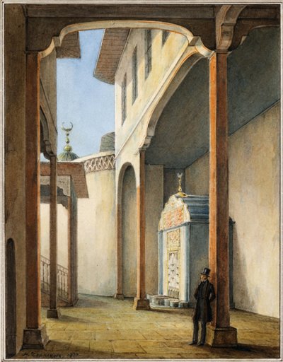 Puschkin im Palast des Khan von Bachtschissarai von Nikanor Grigoryevich Chernetsov