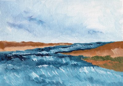 Fließende Flusslandschaft von Nikita Jariwala