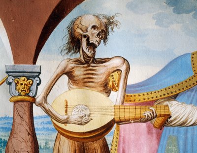 Der Tod spielt die Mandola (Detail) von Niklaus Manuel